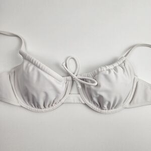 Xhilaration White Bikini Top- Size L, Classic, Minimalist, Costal, Beachwear